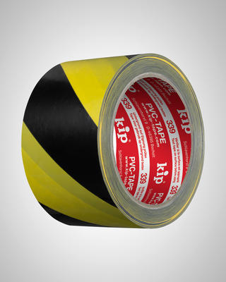 Kip PVC-Warnband 339 - Schwarz/Gelb