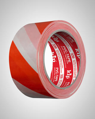 Kip PVC-Warnband 339 - Rot/Weiß