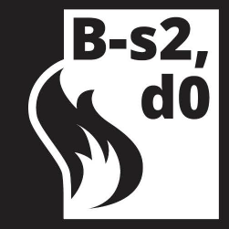 Sicherheitskriterien - Brandverhalten - B-s2, d0 - schwer entflammbar